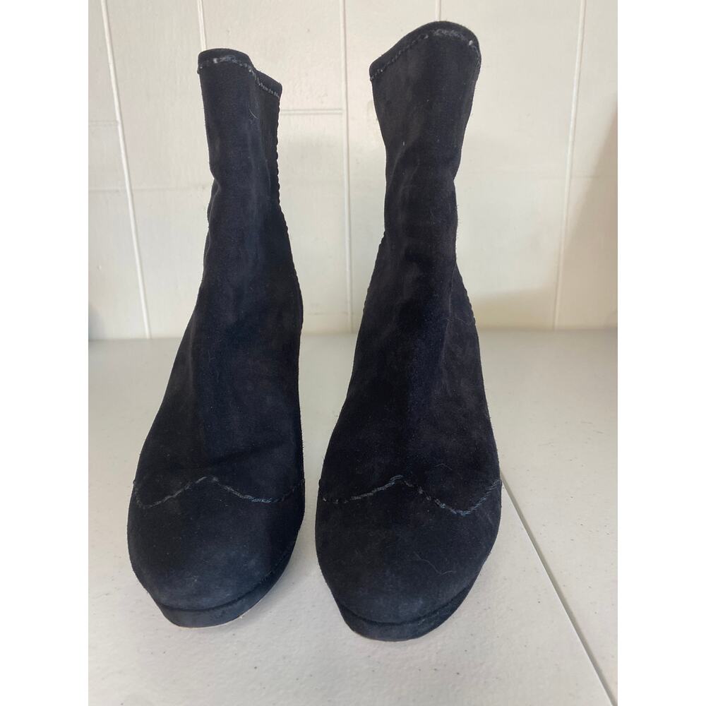 Prada suede platform ankle boots sz 36 Made in Italy